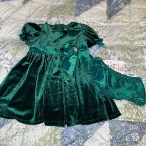 Rare Editions Baby Girls Size 6-9 months New Christmas Dress with Bloomers